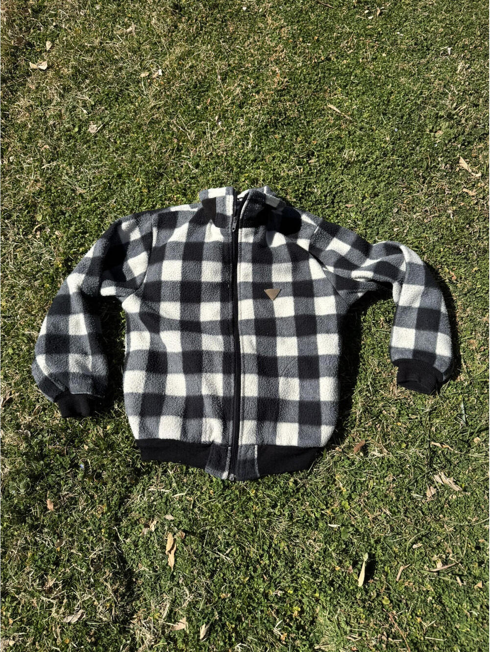 Vintage 90s Union Bay Fleece Plaid Full Zip Jacket Youth